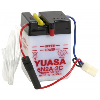 Batterie 6v de marque Yuasa pour Honda Dax ST50 et ST70 produits de 1977 à 1989